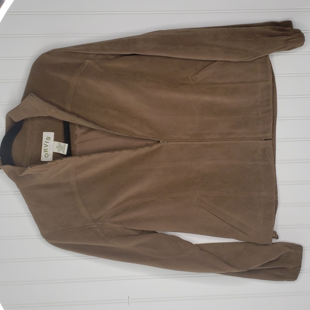 Orvis Brown Zip up Jacket Size 6 Petite